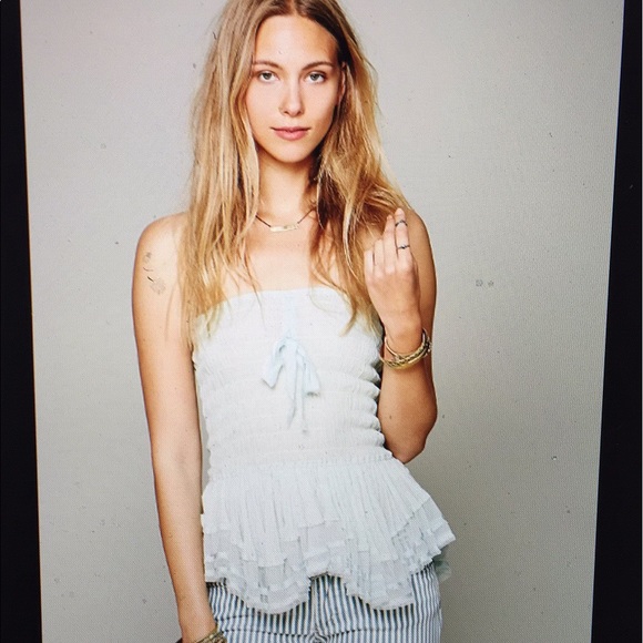 Free People Tops - Free People Strapless Peplum Top